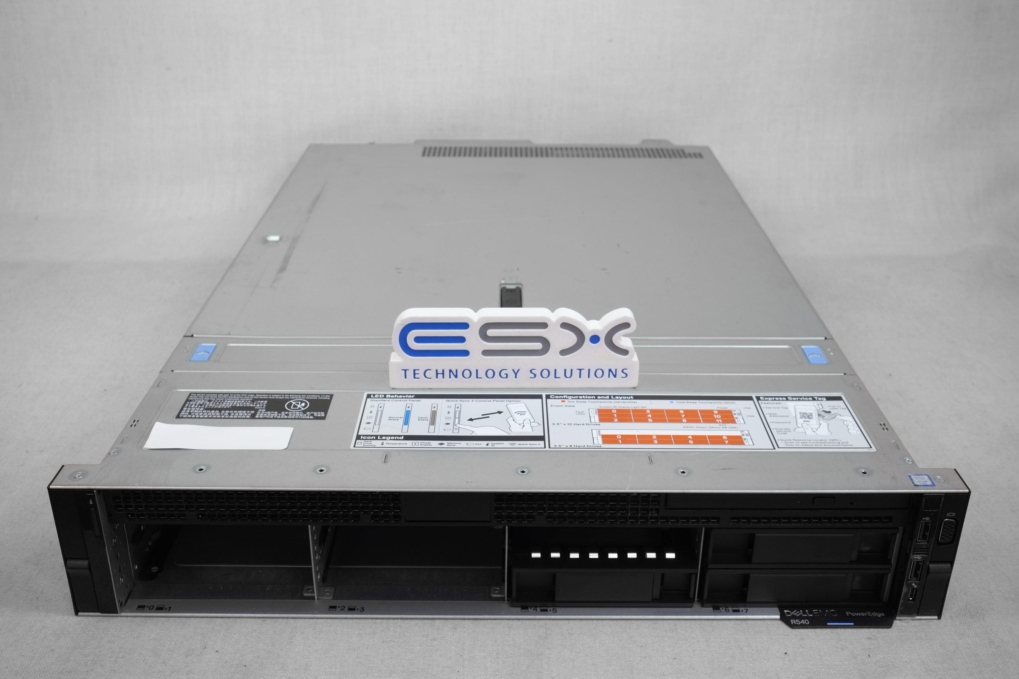 Dell PowerEdge R540 12x 3.5” 2U CTO Server - 2x Heatsink, 2x 750W, iDRAC