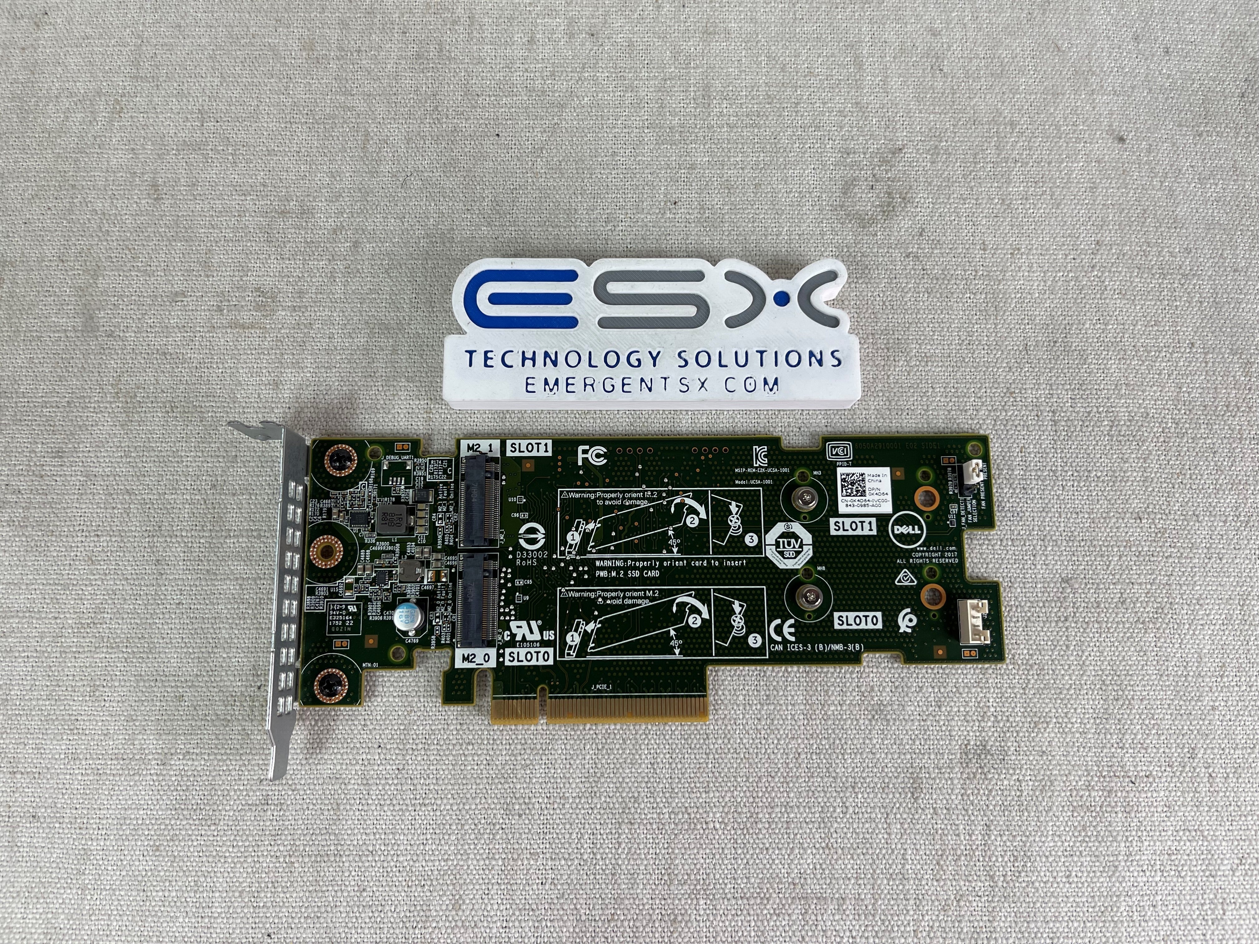 Dell K4D64 BOSS S-1 Boot Optimized Storage Controller Dual M.2 Adapter R640 R740