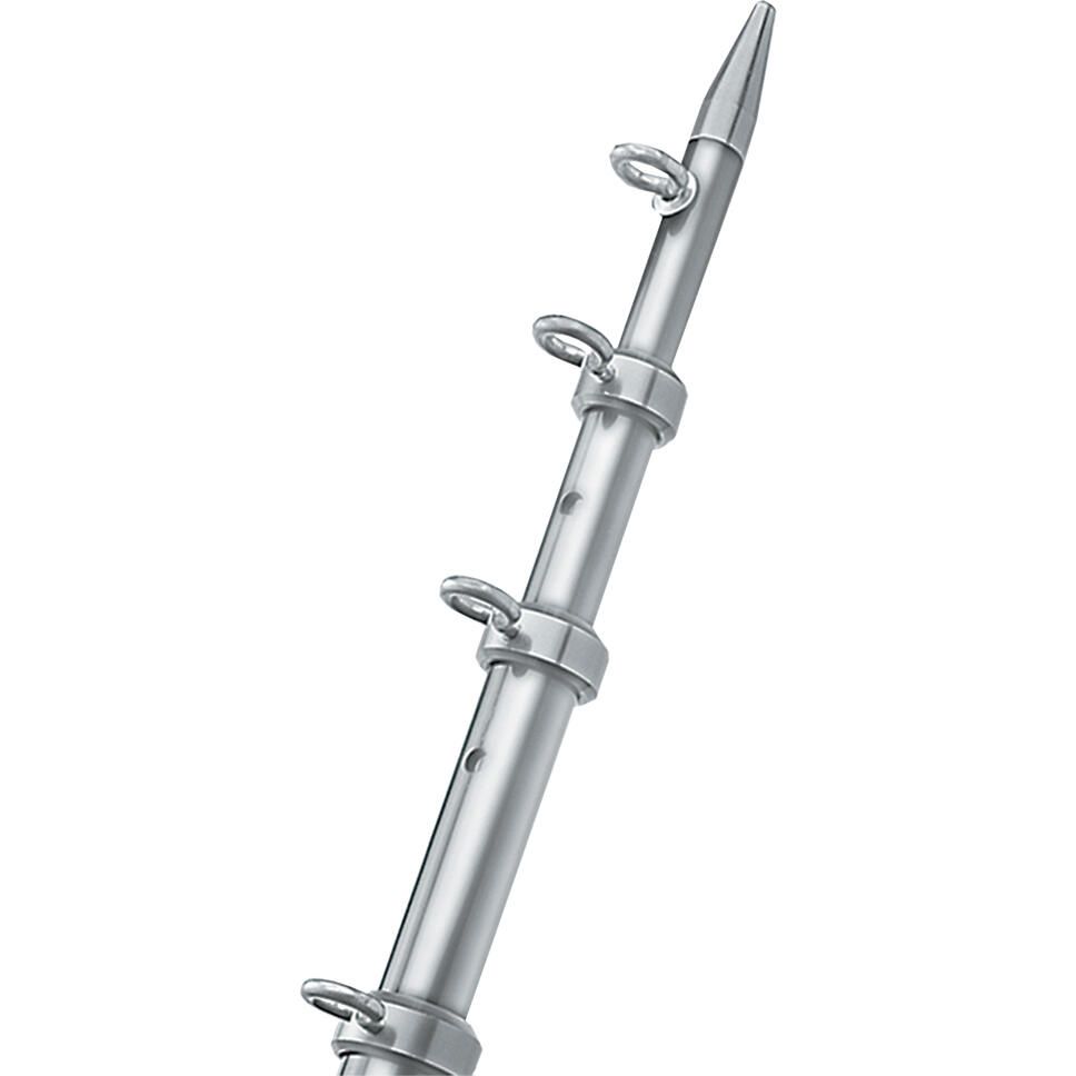 Taco Metals OC-0422VEL8 TACO Tele Center Rigger Poles, 8' Silver
