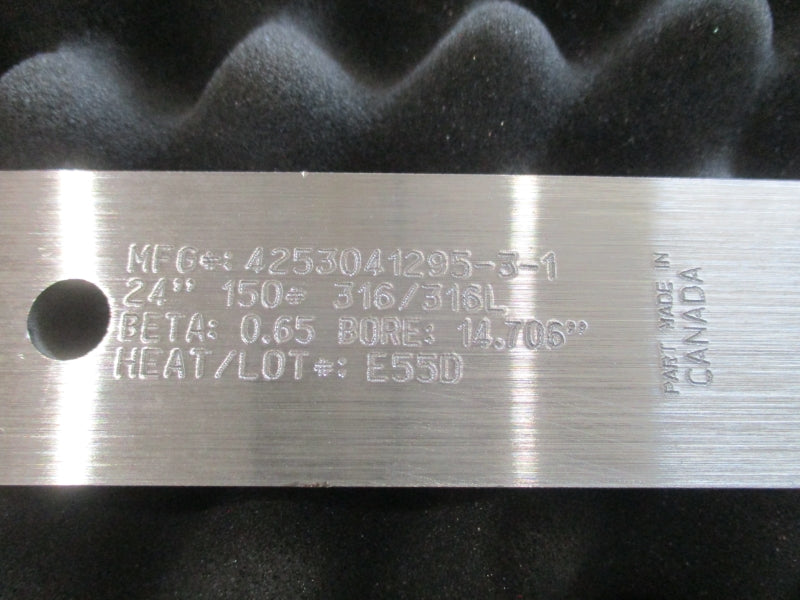 ROSEMOUNT ORIFICE PLATE 1595P240A15D065 24" NSMP