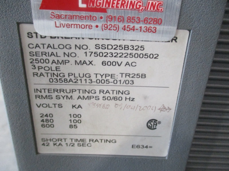 GENERAL ELECTRIC SSD25B325 600V 2500A UNMP