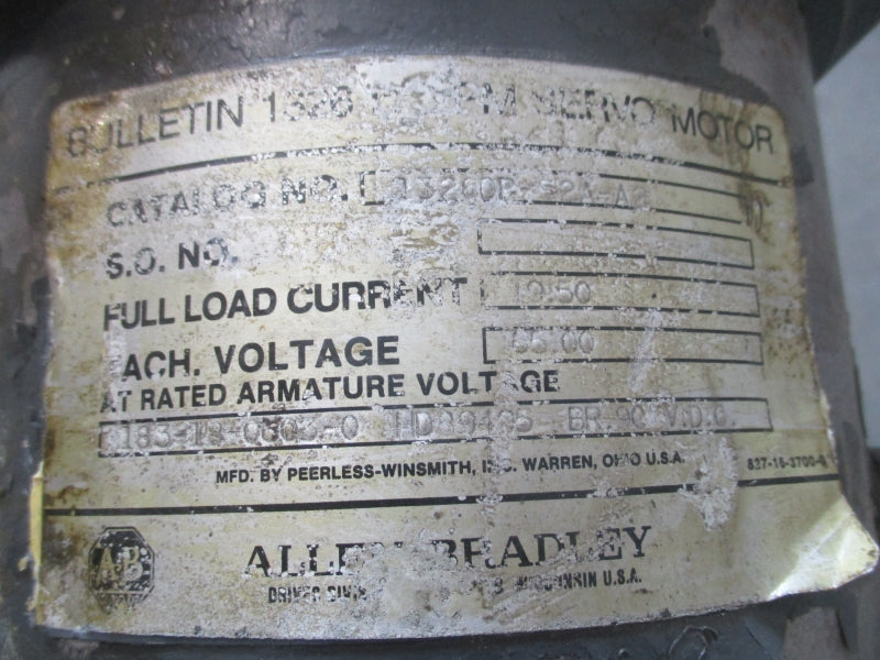 ALLEN BRADLEY 1326DP-52A-A2 55.00V 19.50A (AS PICTURED) UNMP