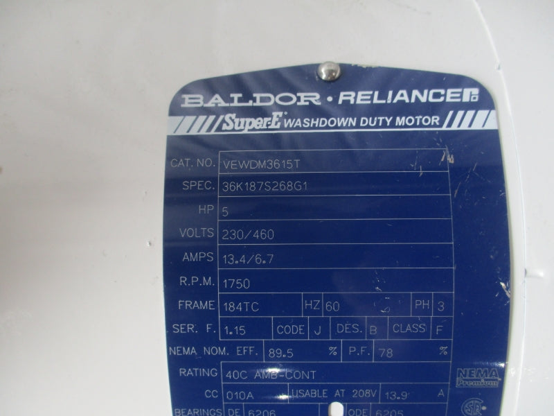 BALDOR VEWDM3615T 230/460V 13.4/6.7A NSNP