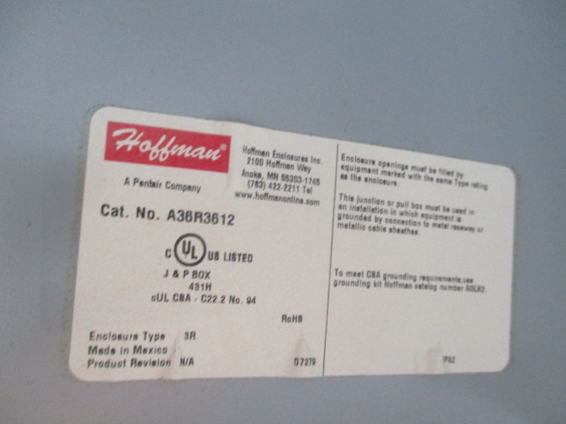 HOFFMAN A36R3612 (AS PICTURED) NSNP