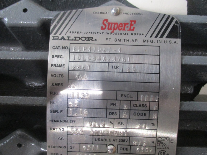 BALDOR ECP4102T-4 460V 25A NSMP