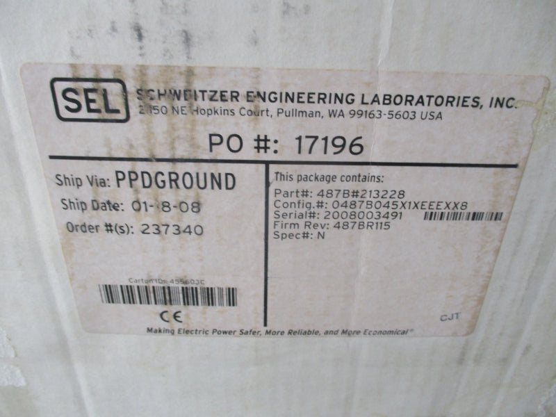 SEL 0487B045X1XEEEXX8 125V 48A NSMP