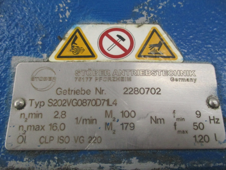 STOBER S202VG0870D71L4 277/480V 1.81/1.04A UNMP