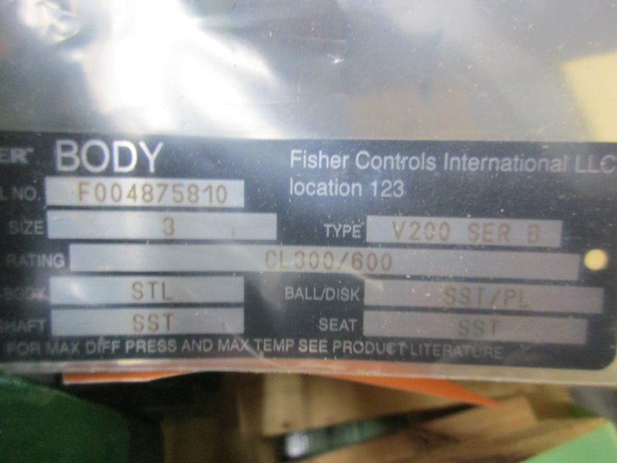 FISHER DESIGN_VLINE_3_I*67272717 V200 SER. B 58PSI NSMP