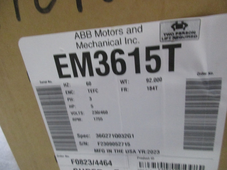 BALDOR EM3615T 230/460V 13.4/6.7A NSMP