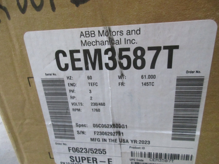 BALDOR CEM3587T 230/460V 5.6/2.8A NSMP