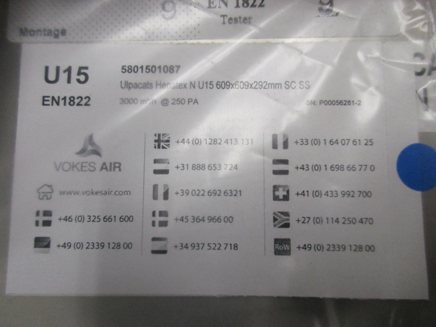 VOKES AIR 5801501087 609X609X292MM NSMP