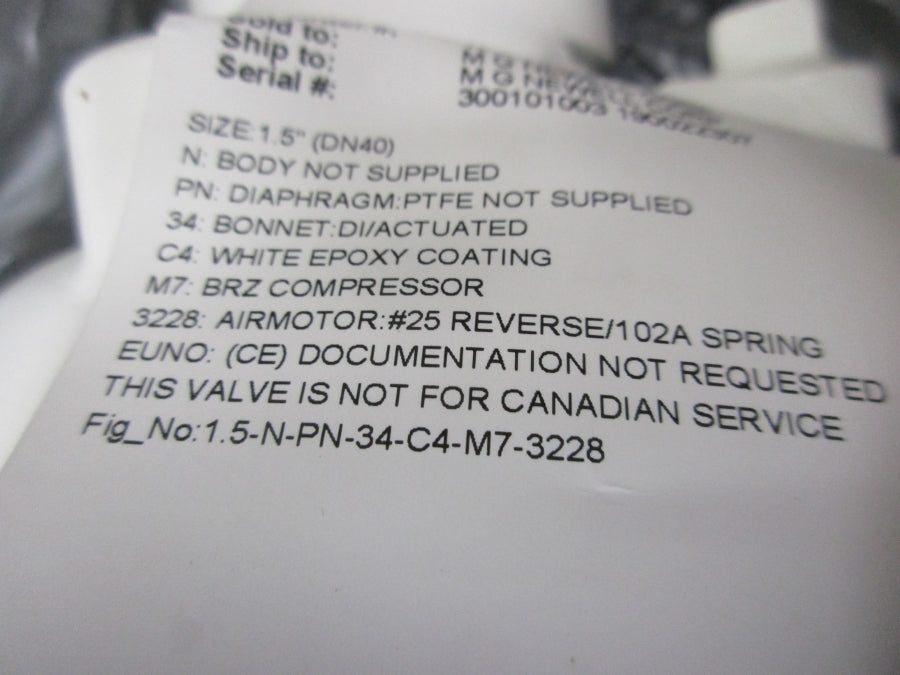 ITT 1.5-N-PN-34-C4-M7-3228 EV002 NSMP