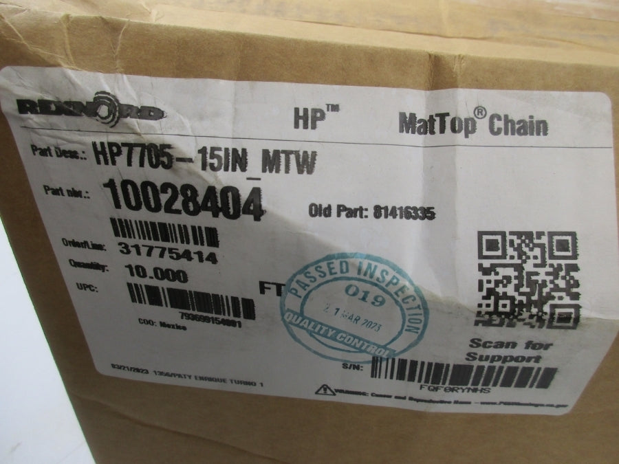 REXNORD 10028404 HP7705-15IN_MTW 10' NSMP