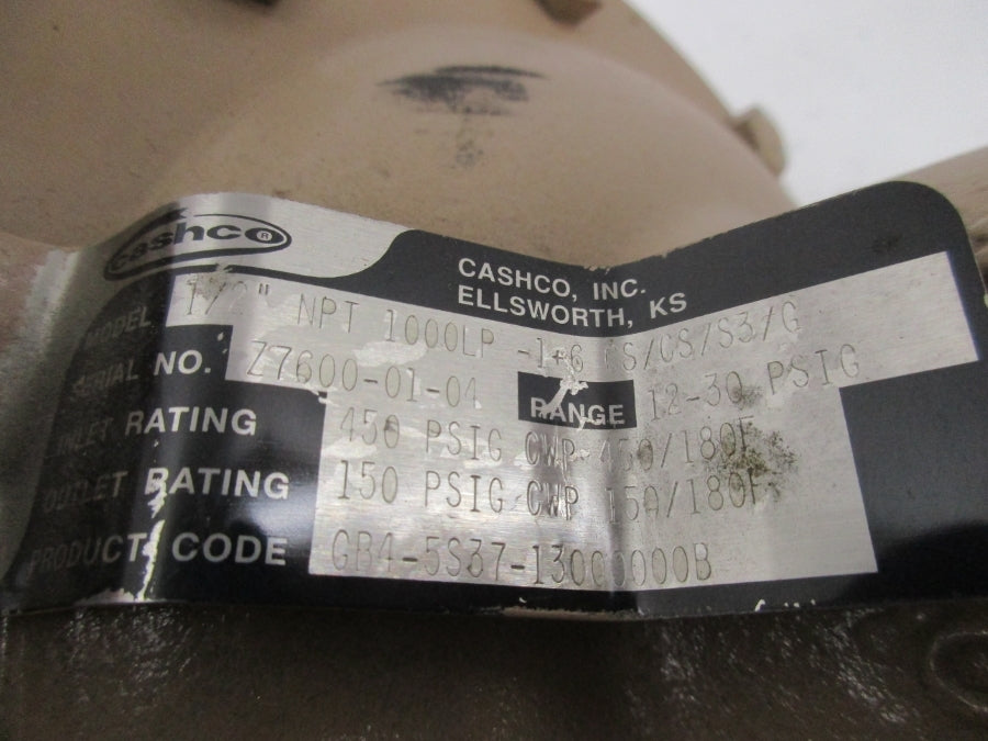 CASHCO 1/2"NPT1000LP-1+6CS/CS/S3/G 12-30PSI NSNP