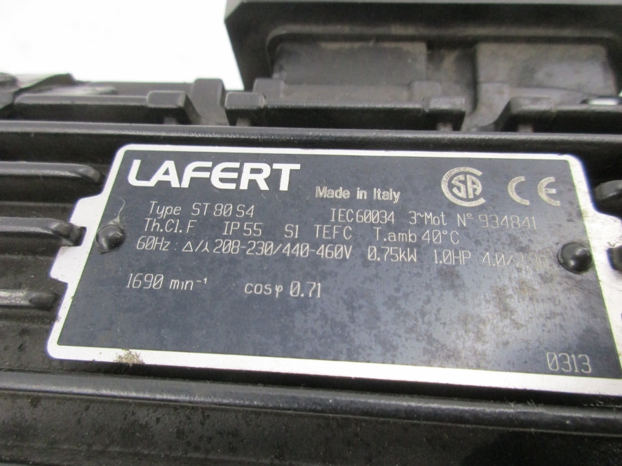 LAFERT ST80S4 SITI MI60FPN6 208-230/440-460V 4.0/2.3A (AS PICTURED) NSNP