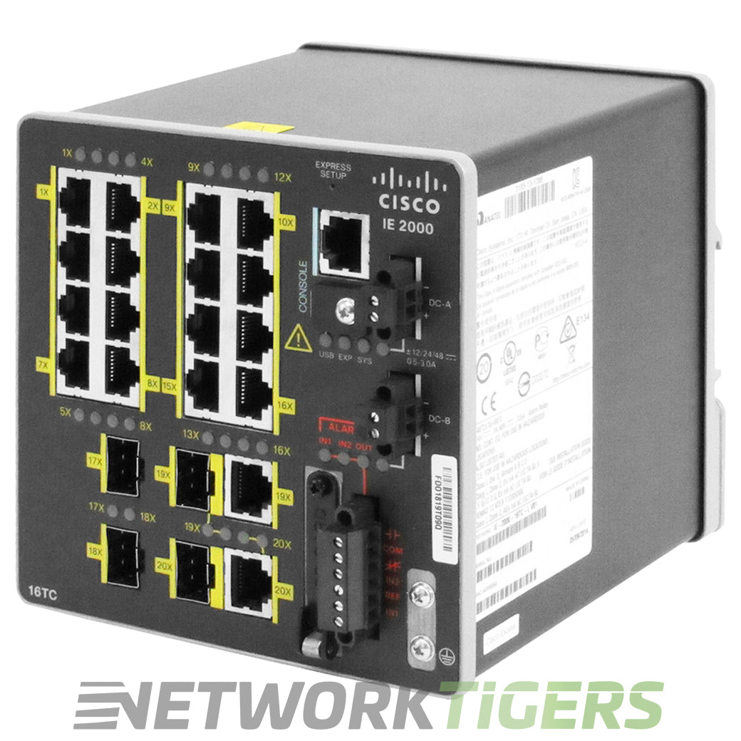 NEW Cisco IE-2000-16TC-B IE 2000 16x FE RJ45 2x FE SFP 2x FE Combo Switch