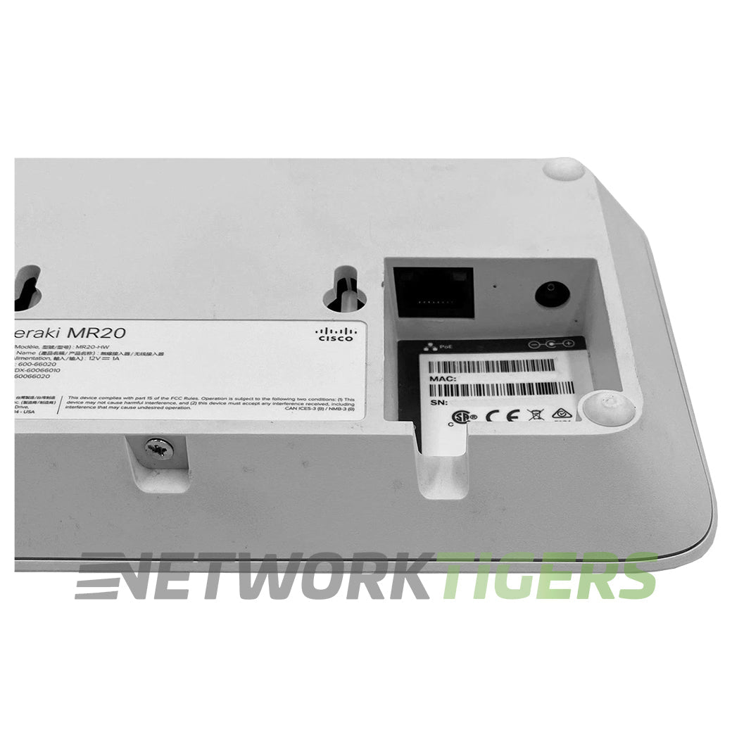 Cisco Meraki MR20-HW Dual-Band 2x2:2 802.11ac Wave 2 MU-MIMO Unclaimed WAP