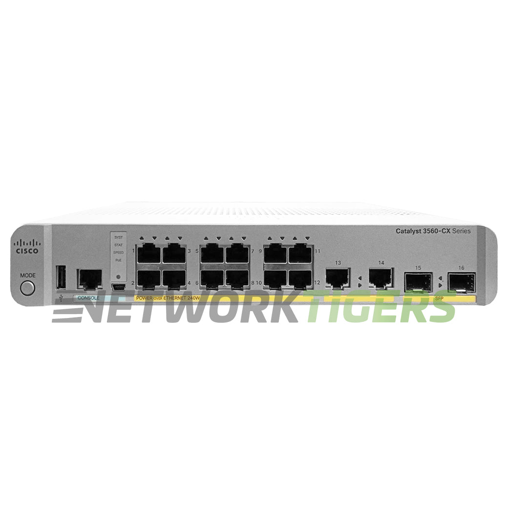 Cisco WS-C3560CX-12PC-S Catalyst 3560CX 12x 1GB PoE+ RJ45 2x SFP 2x RJ45 Switch