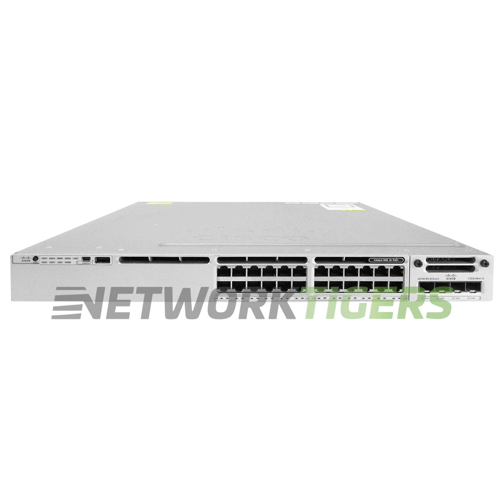 Cisco WS-C3850-24P-L 24x 1GB PoE+ RJ45 1x Expansion Module Slot Switch