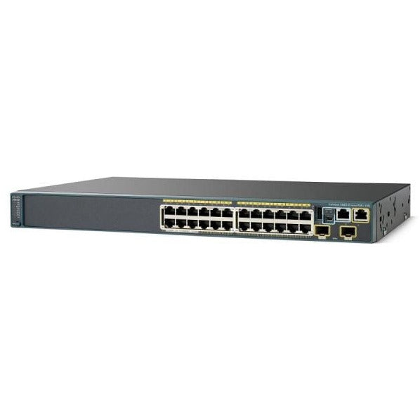 Cisco Catalyst 2960S 24 Port 10/100/1000 PoE Gigabit Switch w/ 2 SFP+ - WS-C2960S-24PD-L