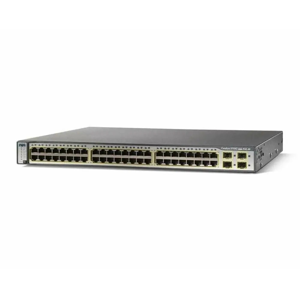 Cisco Catalyst 3750G 48-Port Gigabit PoE Stackable Switch WS-C3750G-48PS-S - Refurbished