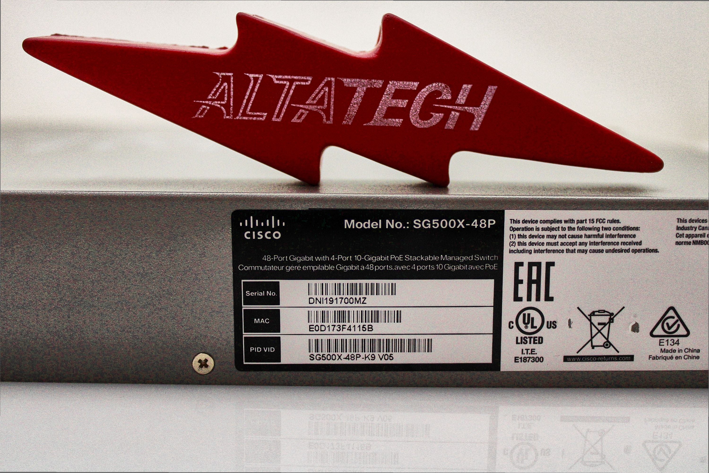 Cisco SG500X-48P-K9-NA 48 Port Gigabit L3 Managed Switch