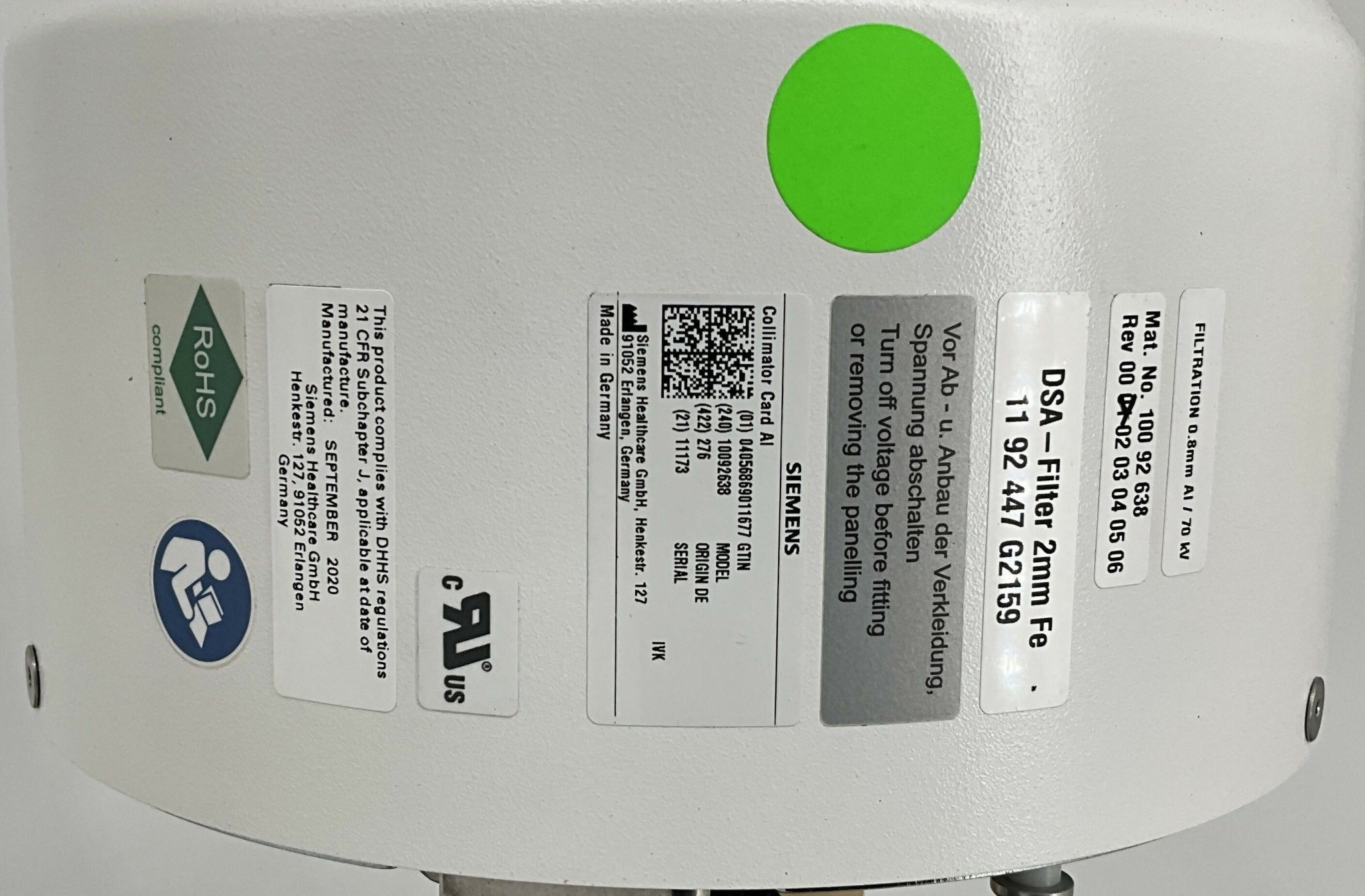 COLLIMATOR CARD AI (10092638/1192447 SIEMENS