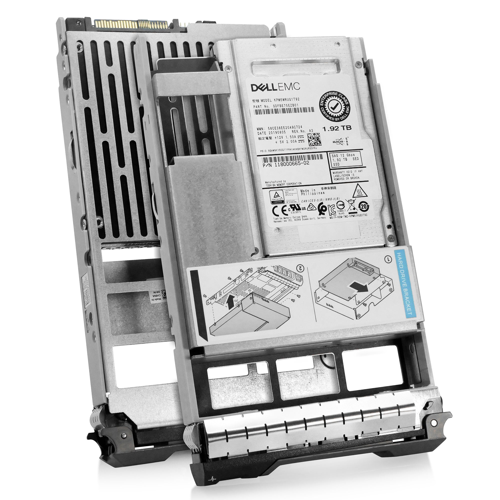 Dell G13 118000665-02 1.92TB 1 DWPD SAS 12Gb/s 3D TLC Hybrid 3.5in Recertified Solid State Drive