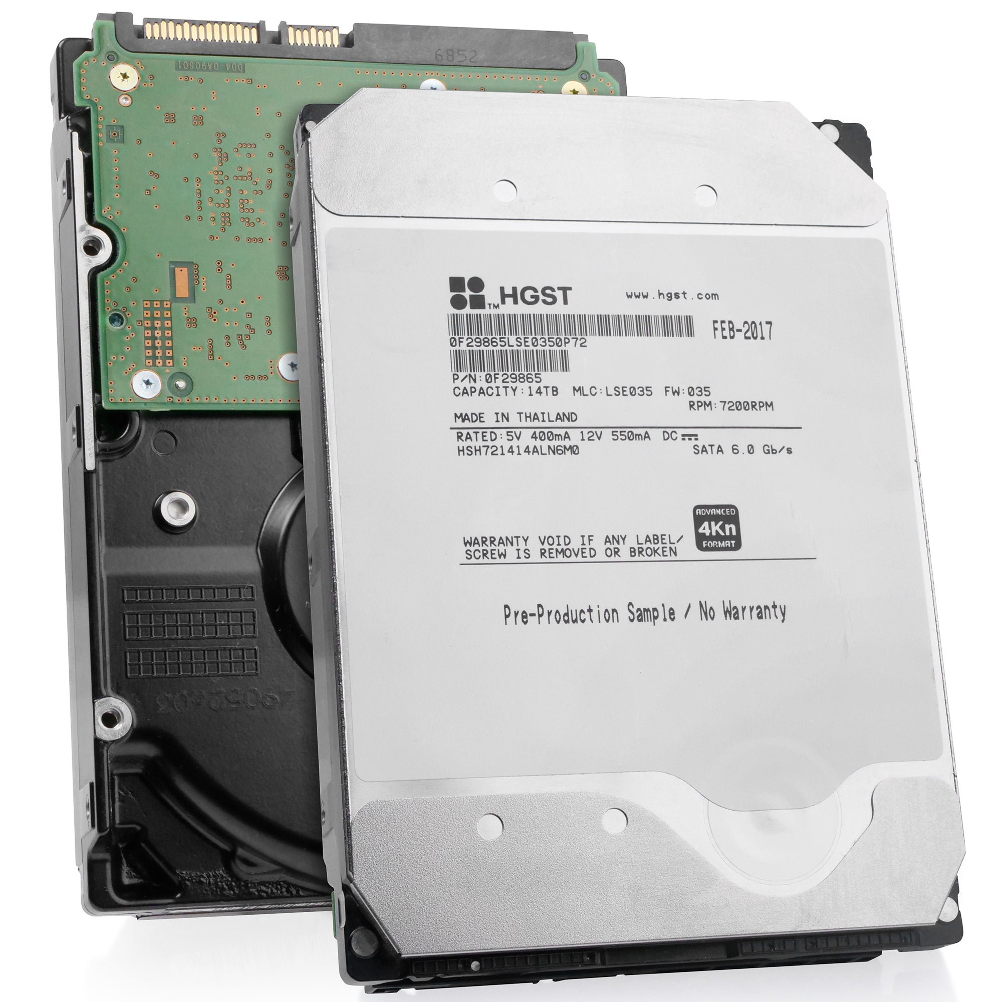 HGST Ultrastar Hs14 HSH721414ALN6M0 0F29865 14TB 7.2K RPM SATA 6Gb/s 4Kn Host Managed SMR 3.5in Refurbished HDD