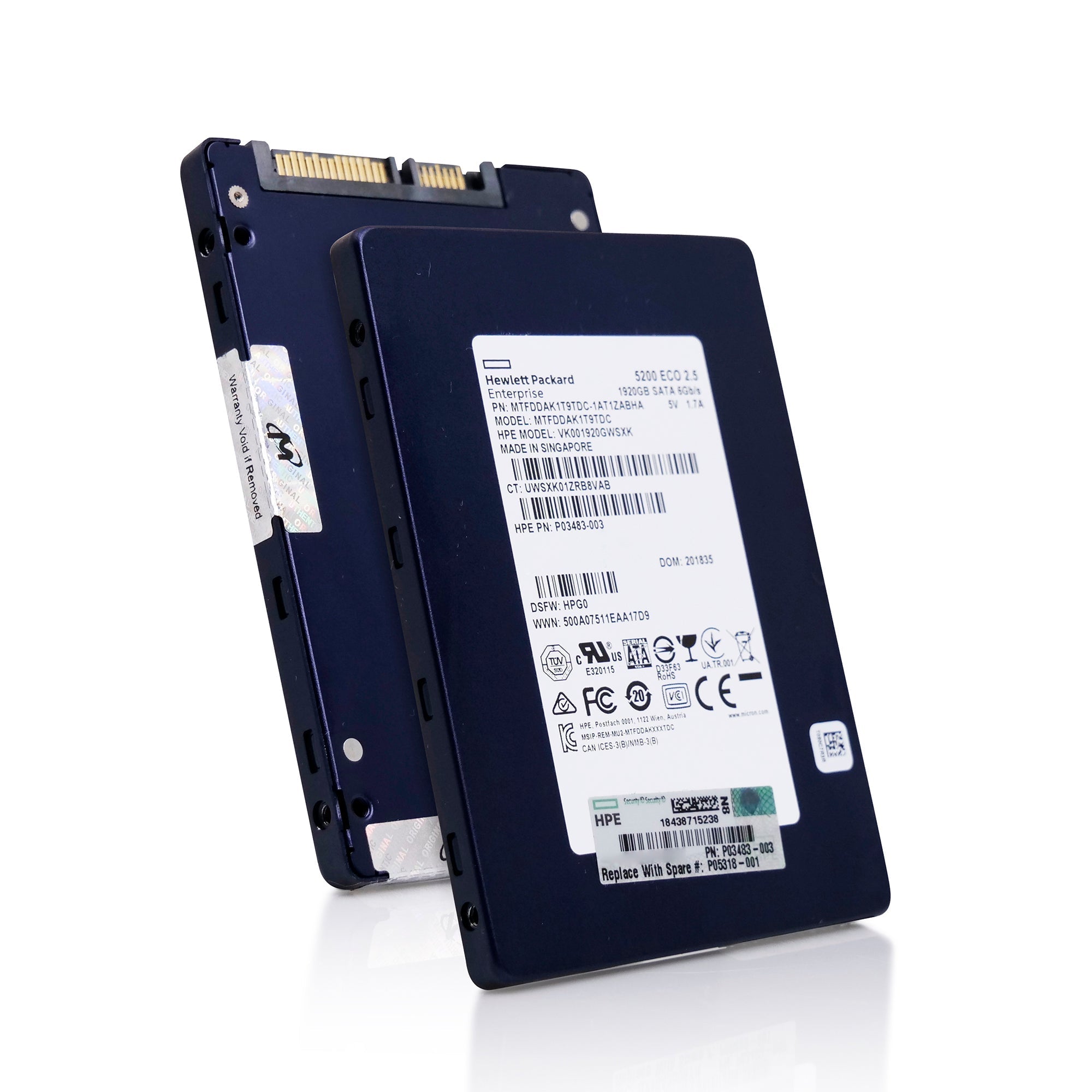HP VK001920GWSXK 1.92TB SATA 6Gb/s 3D TLC 2.5in Refurbished SSD