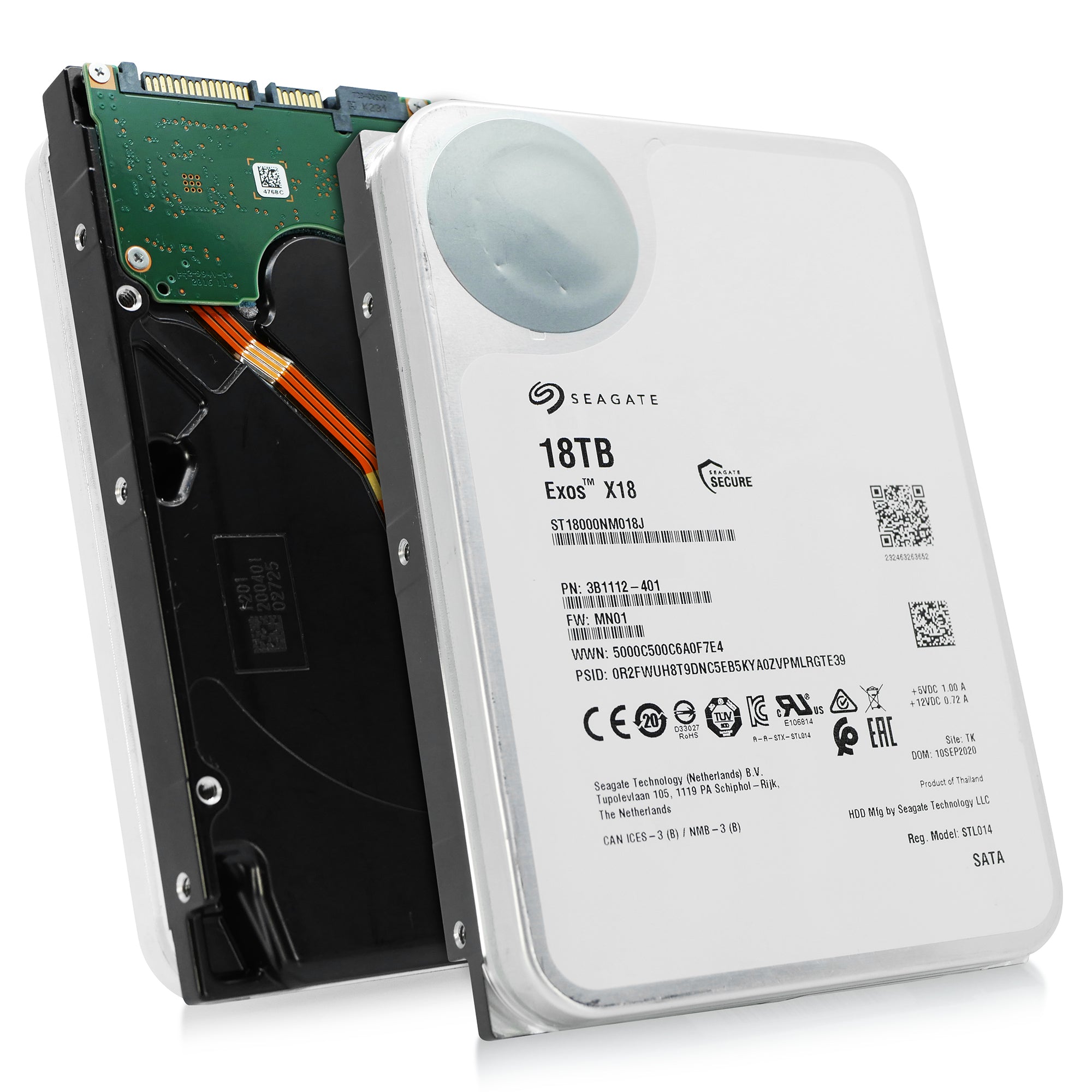 Seagate X18 ST18000NM018J 18TB 7.2K RPM SATA 6Gb/s 512e 3.5in Refurbished HDD