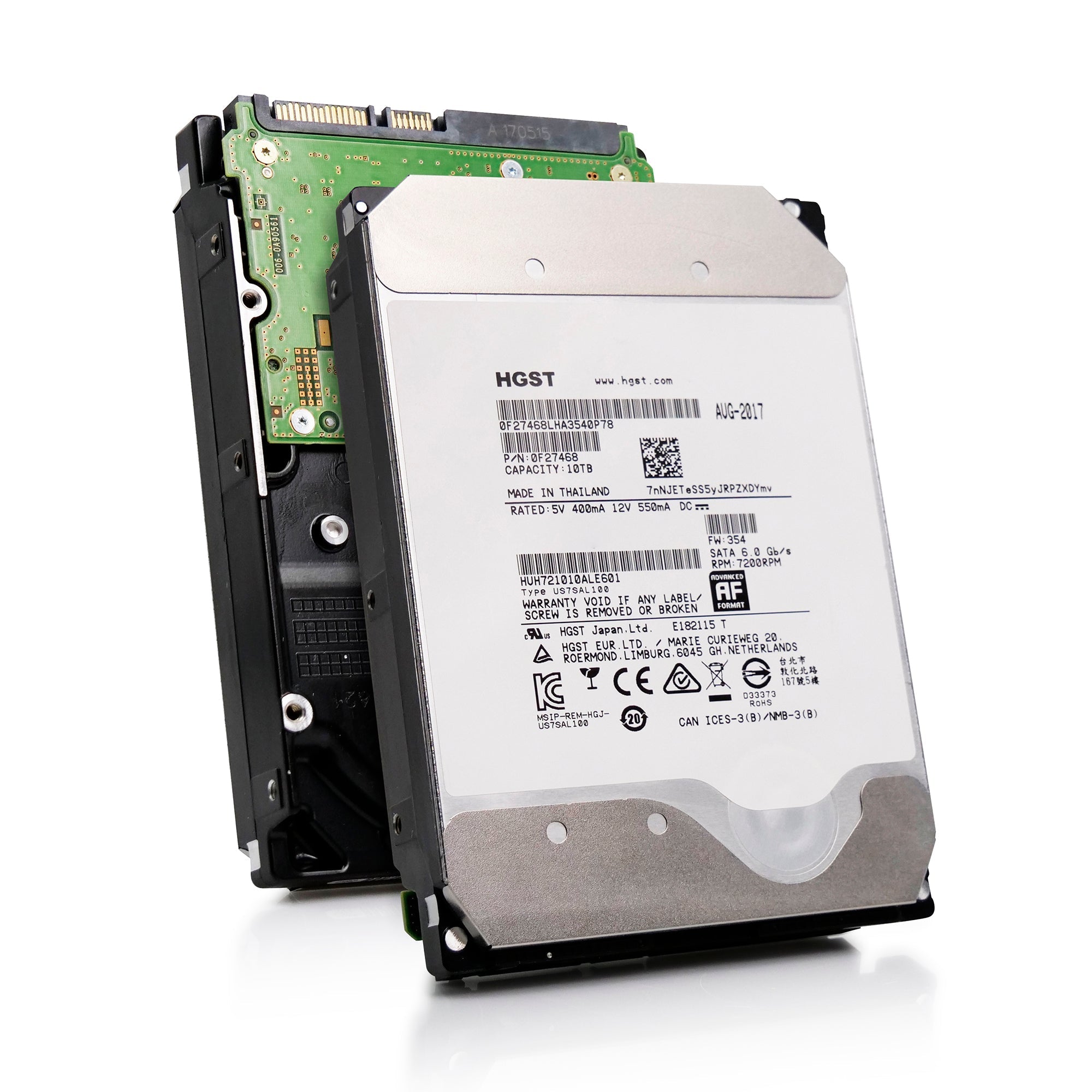 Western Digital Ultrastar DC HC510 HUH721010ALE601 0F27468 10TB 7.2K RPM SATA 6Gb/s 512e 3.5in Hard Drive