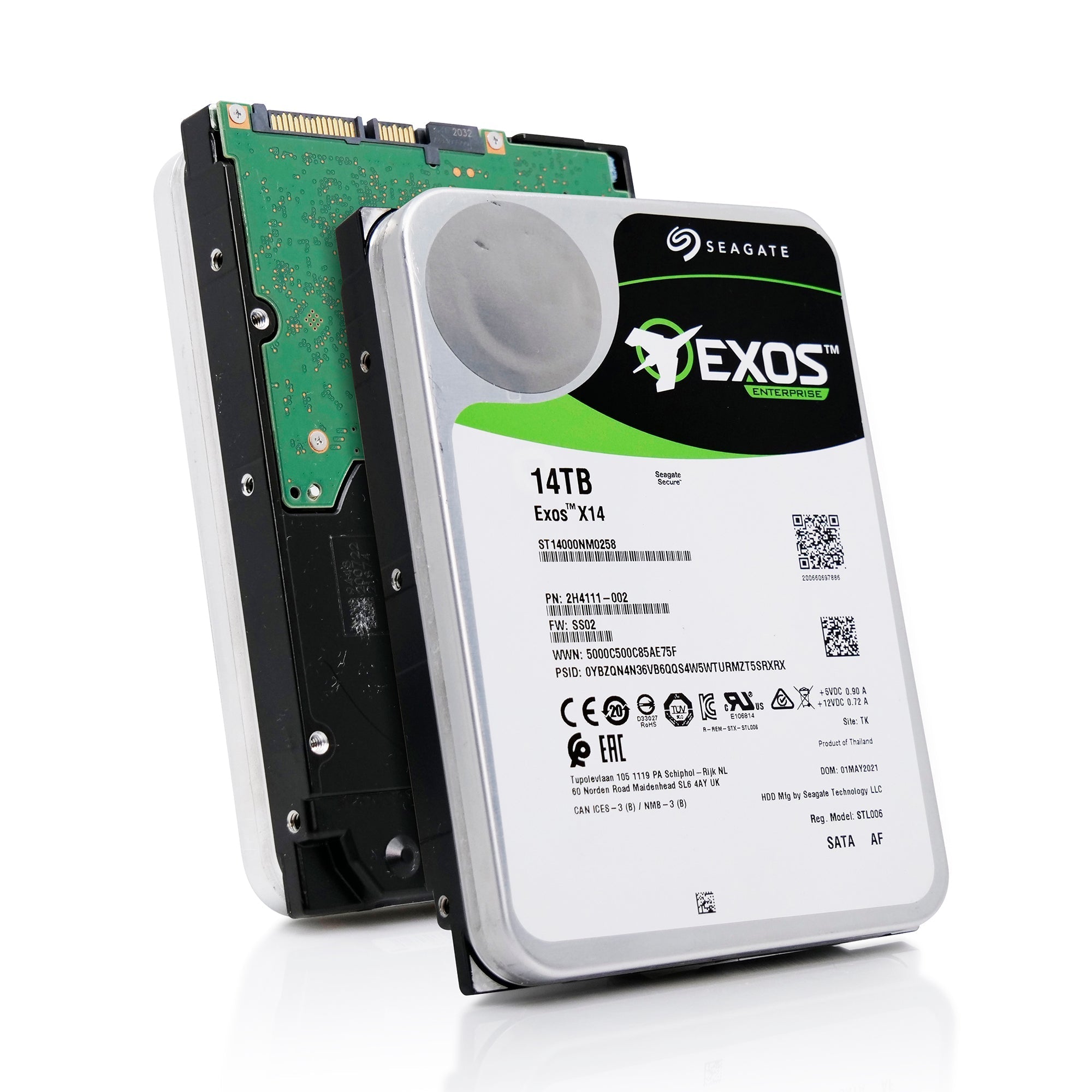 Seagate Exos X14 ST14000NM0258 14TB 7.2K RPM SATA 6Gb/s 512e 3.5in Hard Drive