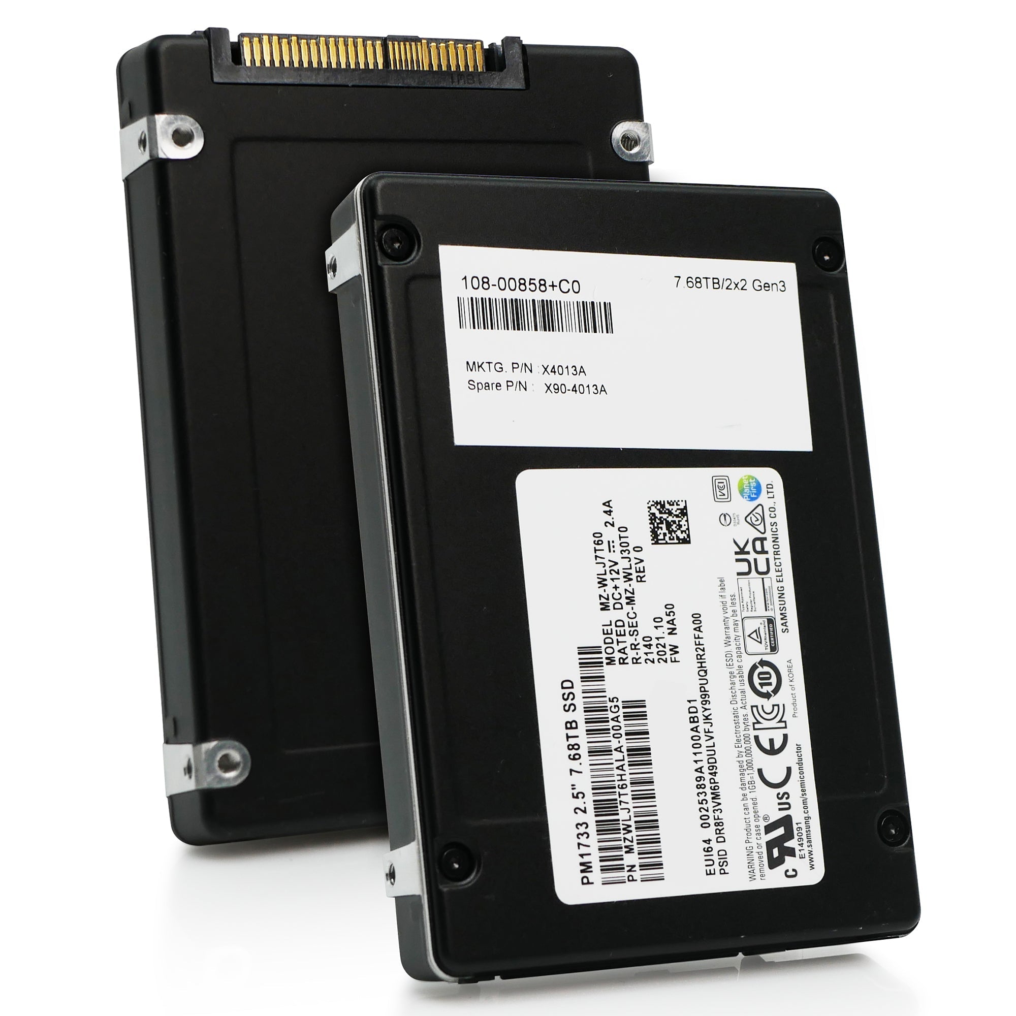 Samsung PM1733 MZWLJ7T6HALA 7.68TB 1 DWPD PCIe Gen 4.0 x4 8GB/s U.2 NVMe 2.5in Refurbished SSD