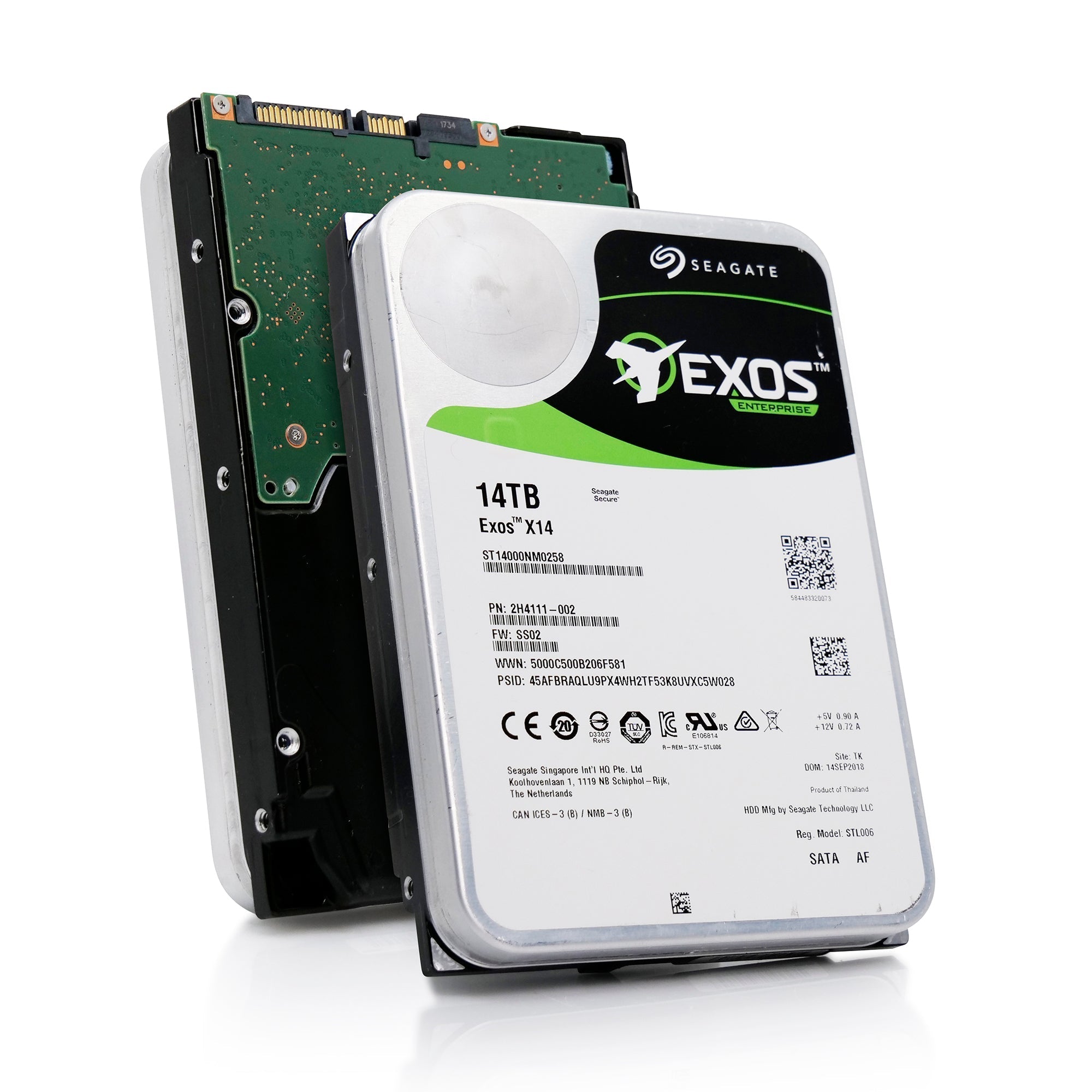 Seagate Exos X14 ST14000NM0258 14TB 7.2K RPM SATA 6Gb/s 512e 3.5in Refurbished HDD