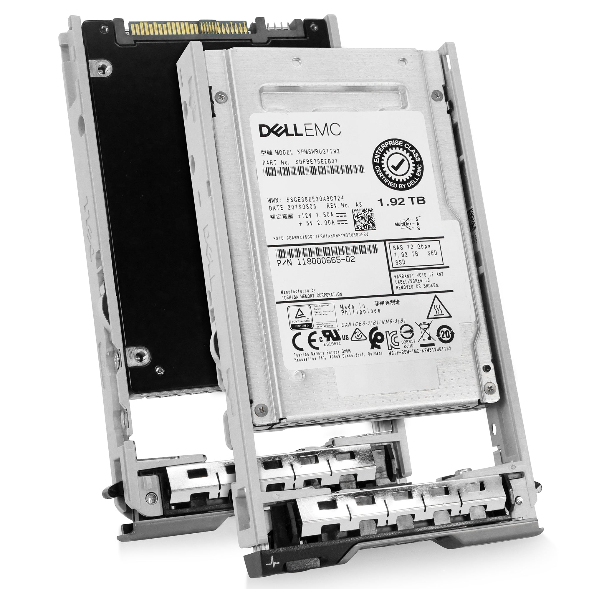 Dell G13 118000665-02 1.92TB 1 DWPD SAS 12Gb/s 3D TLC 2.5in Recertified Solid State Drive