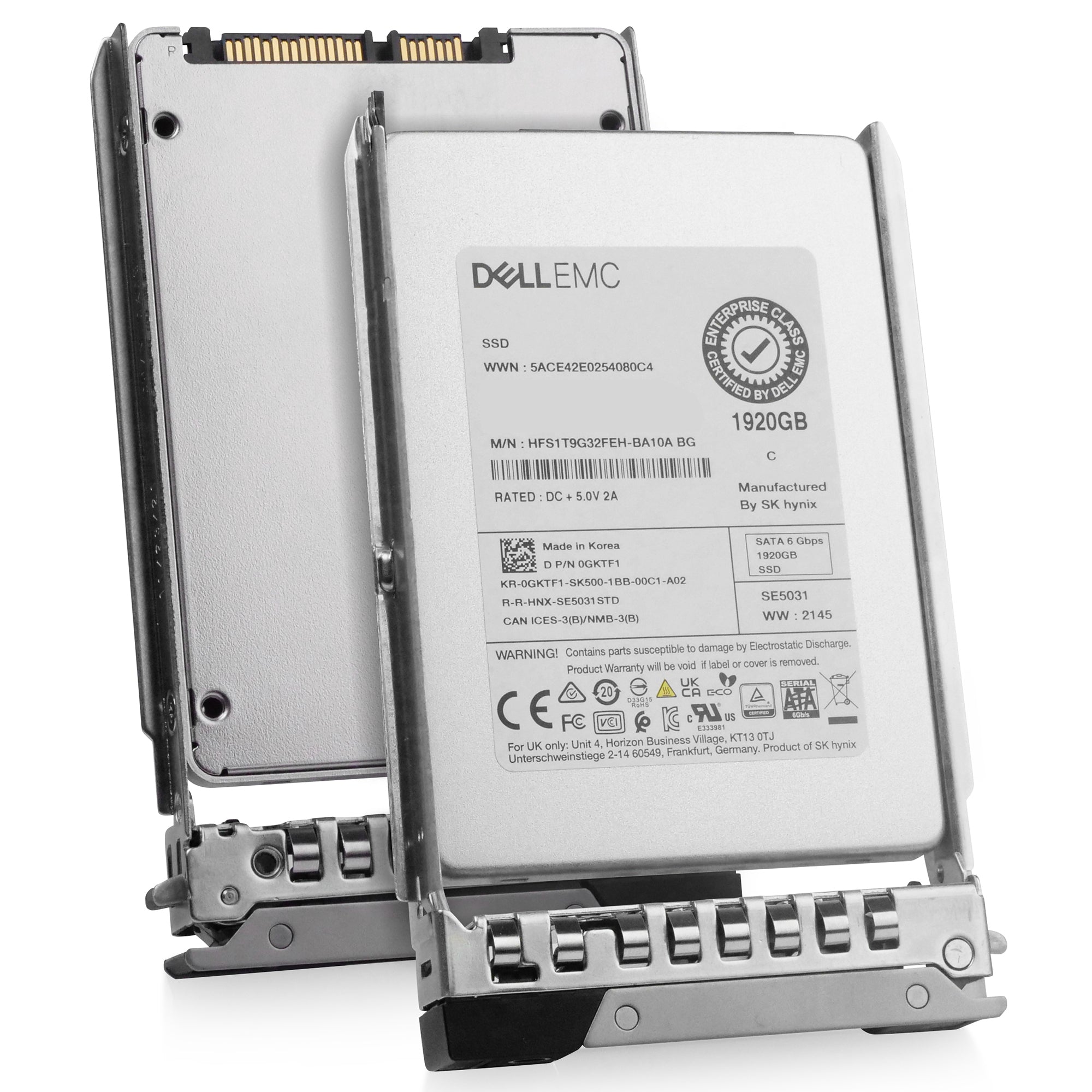 Dell G14 96T2G 1.92TB 3 DWPD SATA 6Gb/s Mixed-Use 3D TLC 2.5in Refurbished SSD