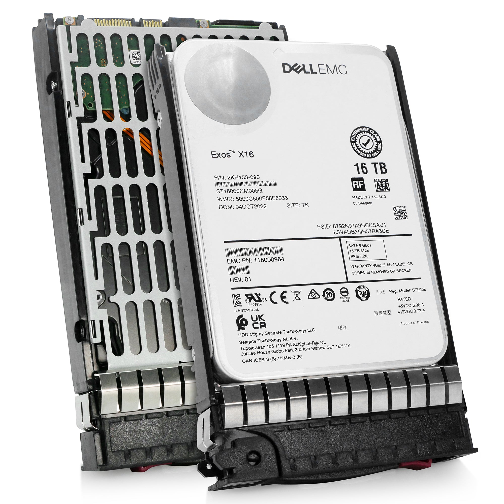 Seagate/Dell G14 ST16000NM005G 039XRY 16TB 7.2K RPM SATA 6Gb/s 512e CMR 3.5in Hard Drive