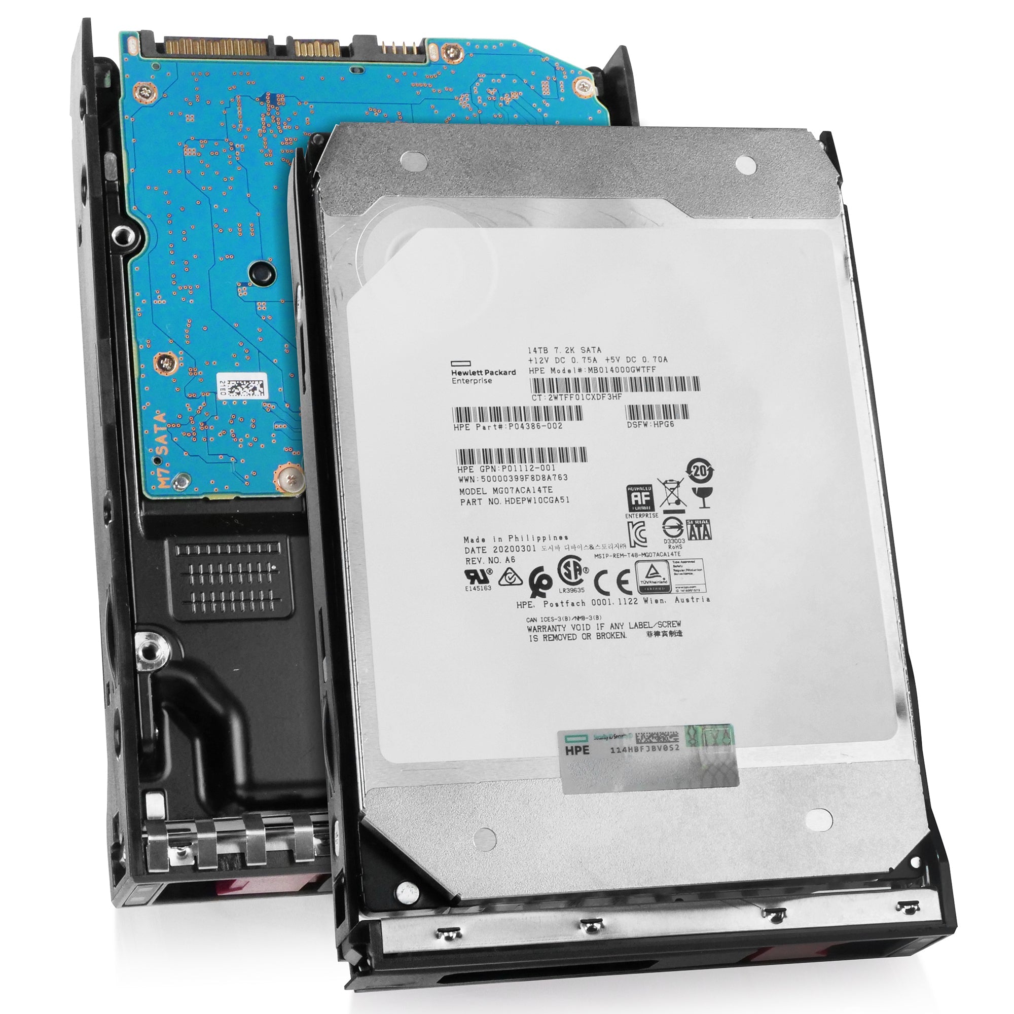 HP Generation 11 P04386-002 MB014000GWTFF 14TB 7.2K RPM SATA 6Gb/s 512e 3.5in Refurbished Power Disable HDD