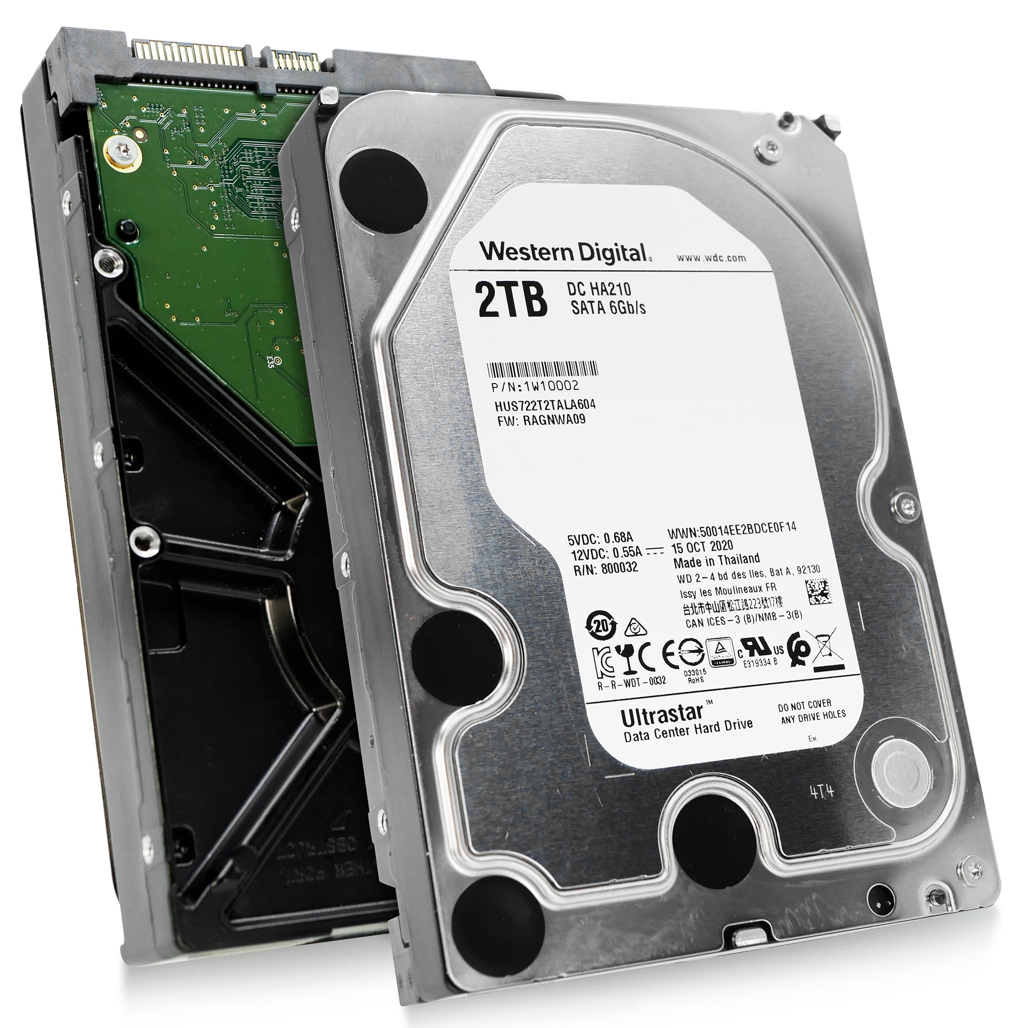Western Digital Ultrastar DC HA210 HUS722T2TALA604 1W10025 2TB 7.2K RPM SATA 6Gb/s 512n 3.5in Refurbished HDD