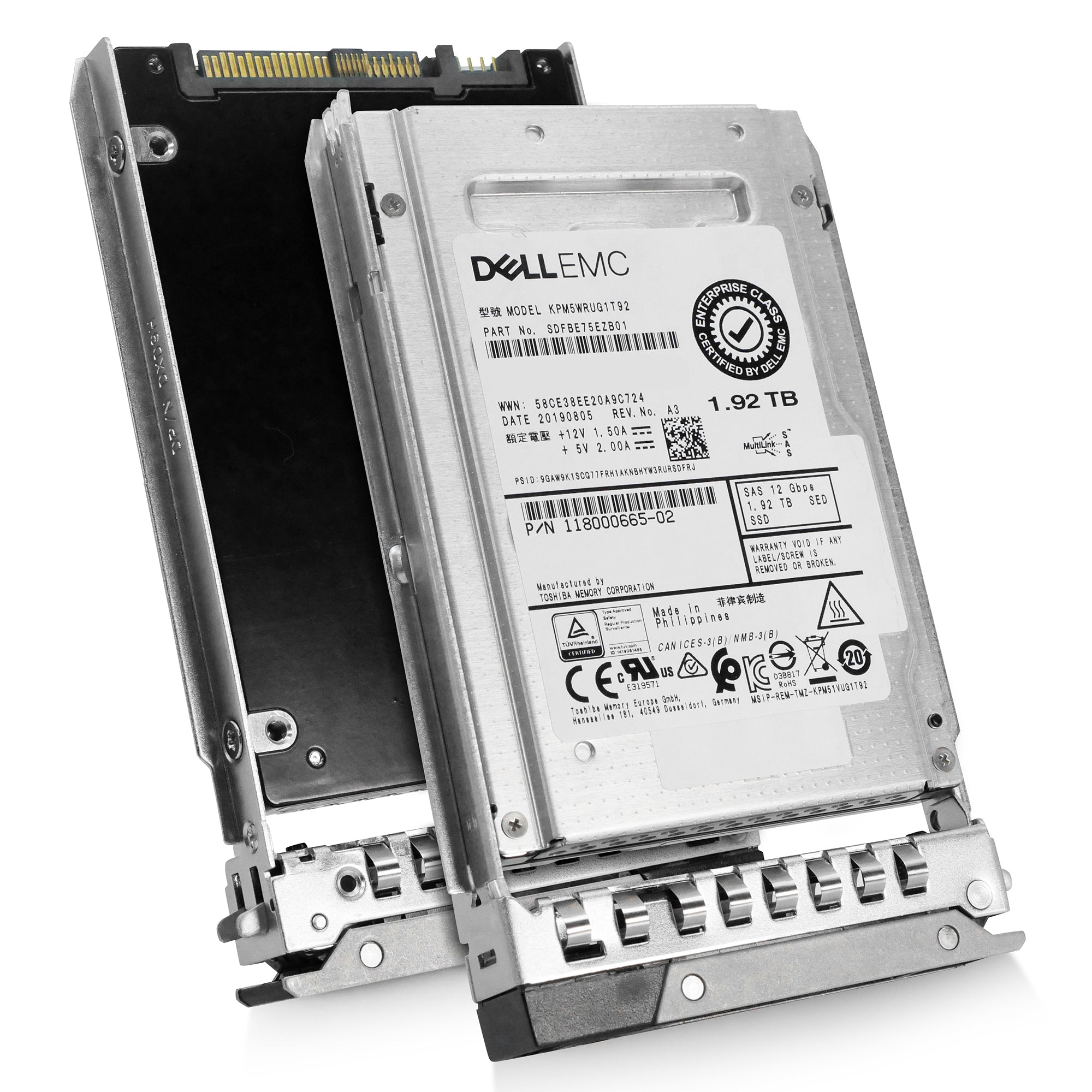 Dell G14 118000665-02 1.92TB 1 DWPD SAS 12Gb/s 3D TLC 2.5in Refurbished SSD