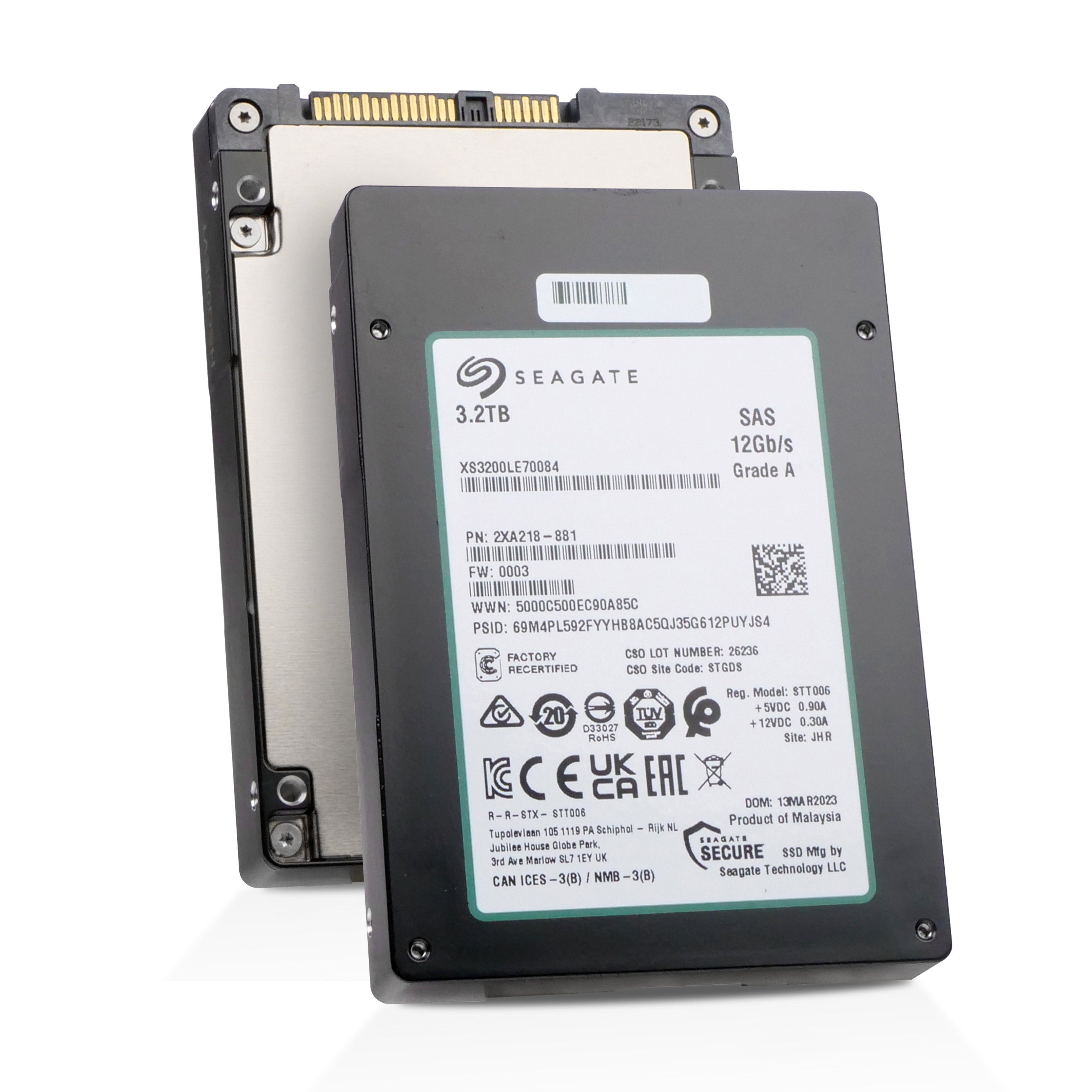 Seagate Nytro 3532 XS3200LE70084 3.2TB 3 DWPD SAS 12Gb/s 3D eTLC 2.5in Recertified SSD