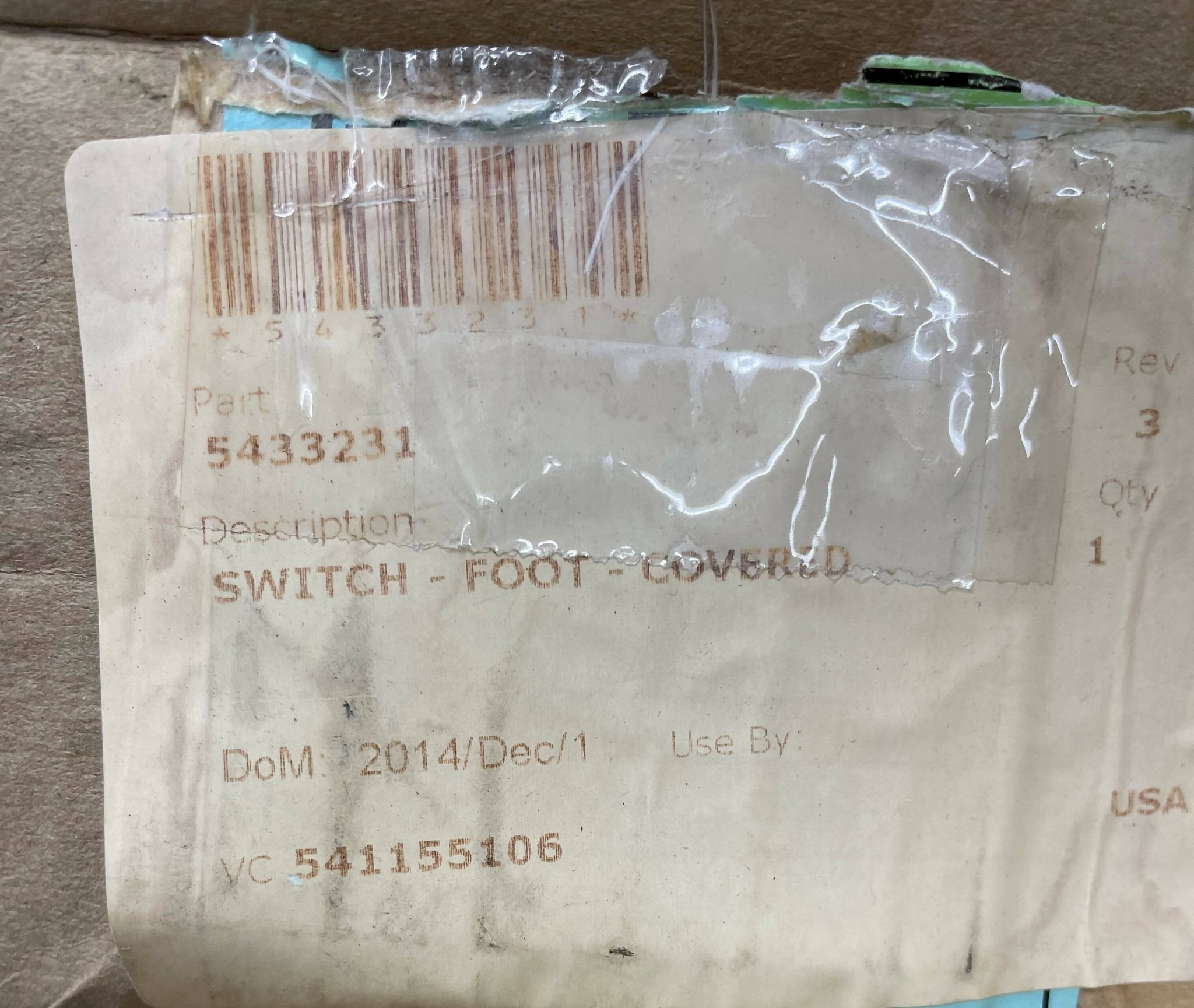 Covered Foot Switch (5433231/46-198491P4/P9 GE