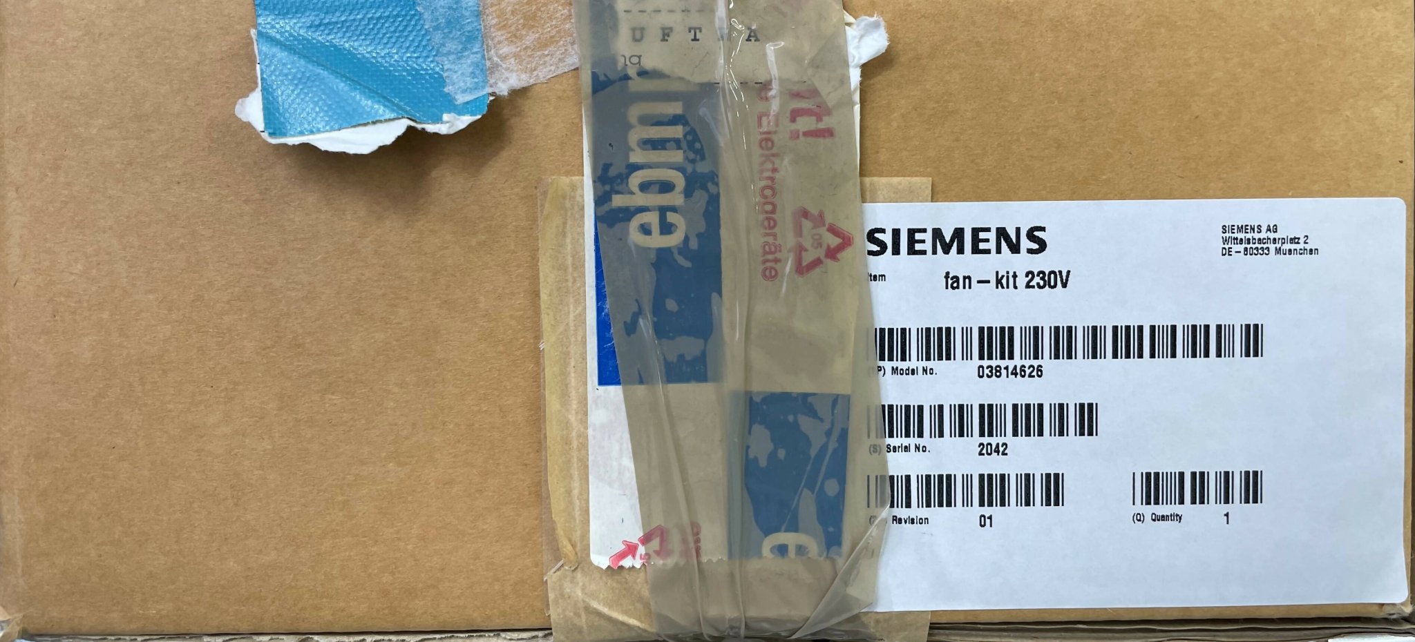 CT FAN KIT 230V NEW (03814626/9974014002 SIEMENS