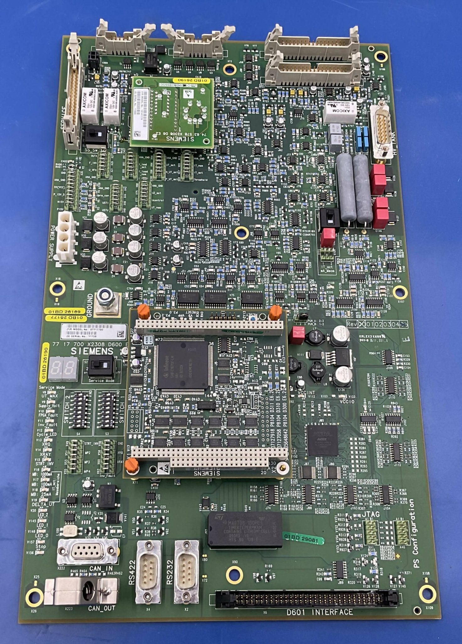 Siemens 7717700 - D600 Board PCB X-Ray Control Front View | Alo Tech Solutions