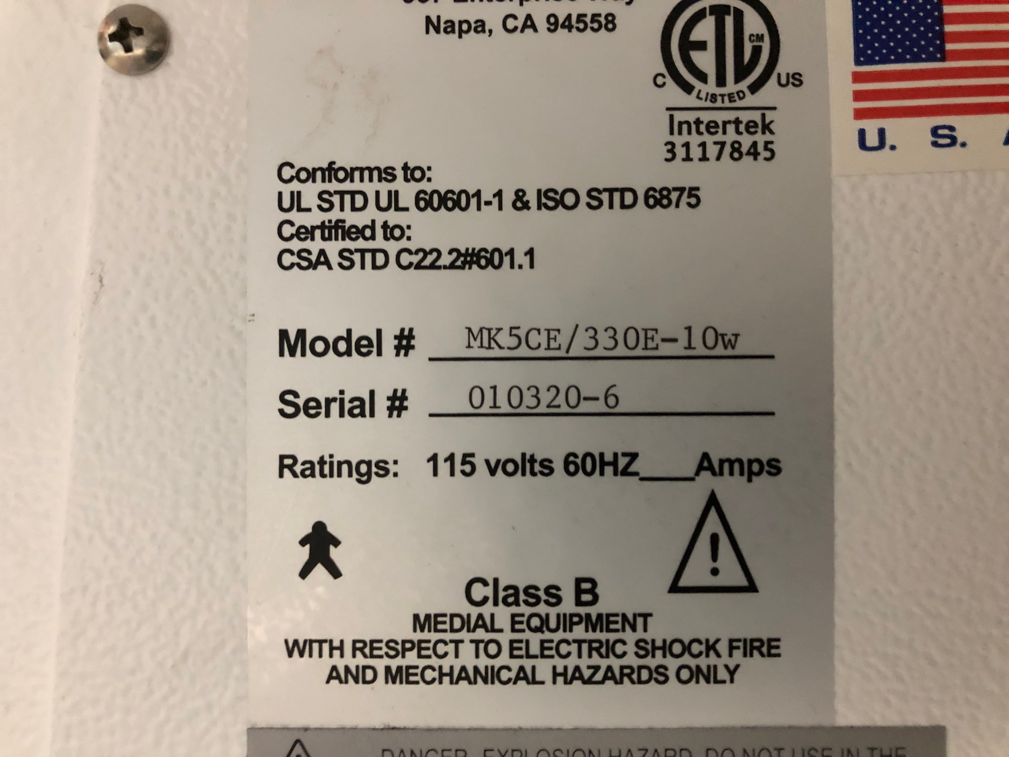 Dexta MK5CE/330E-10 Dental Exam Chair, White, Tested