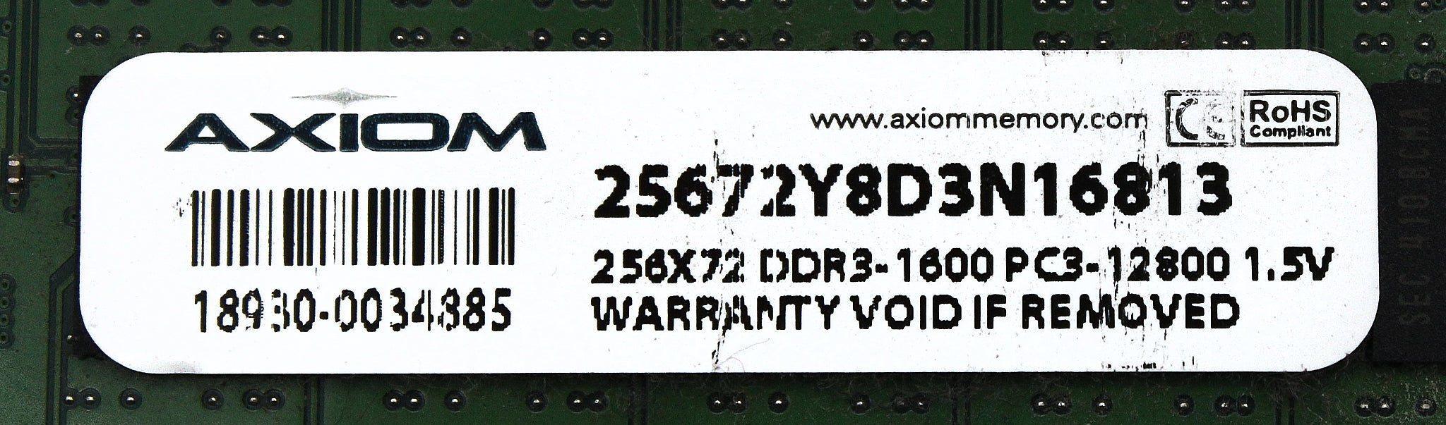 Dell 25672Y8D3N16813 8GB PC3-12800E DDR3-1600 1RX8