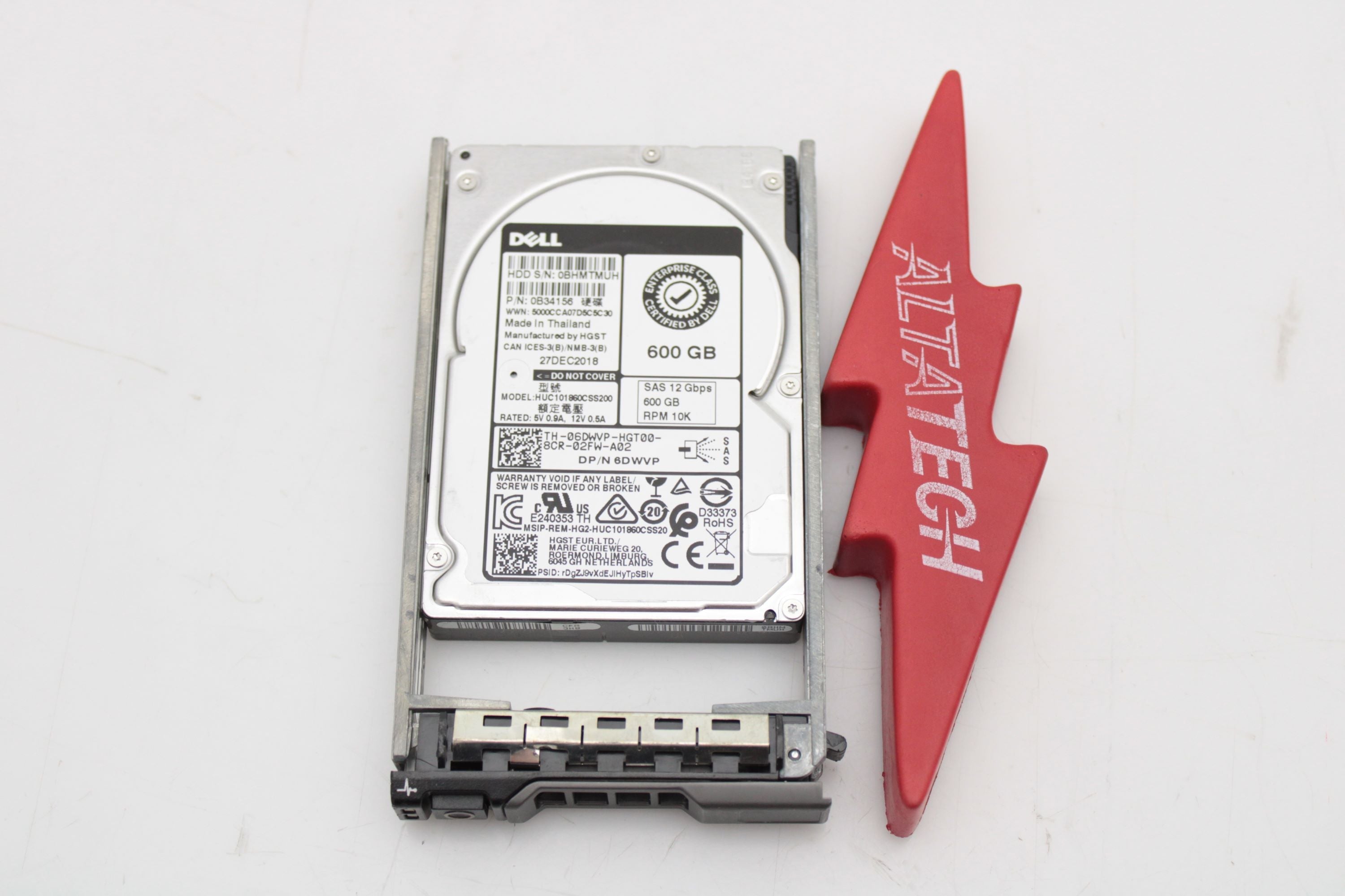 Dell 6DWVP 600GB 10K SAS 2.5 12G HUC101860CSS200 / 0B34156