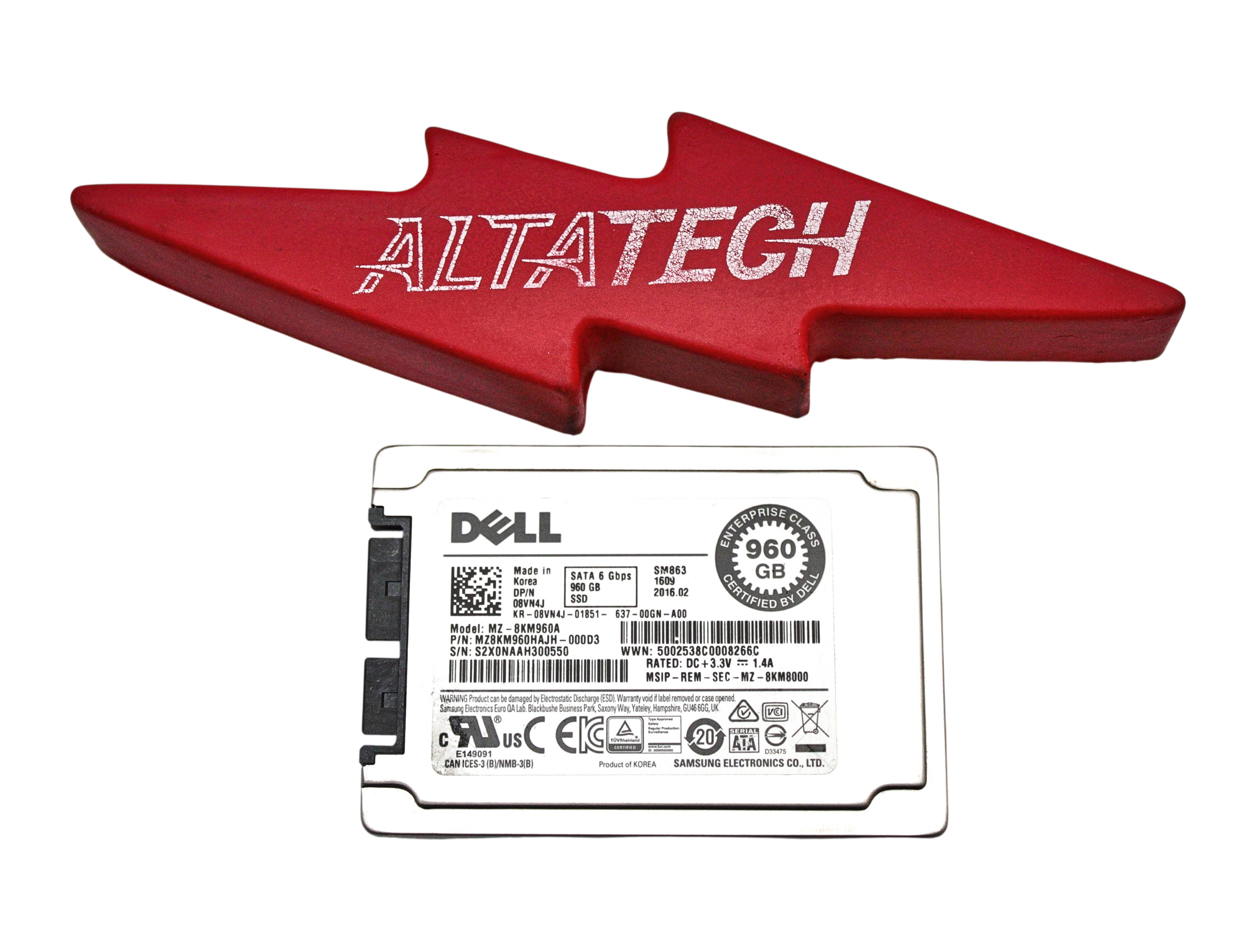 Dell 8VN4J 960GB SSD SATA 6G 1.8 MU MZ8KM960HAJH-000D3 / MZ-8KM960A
