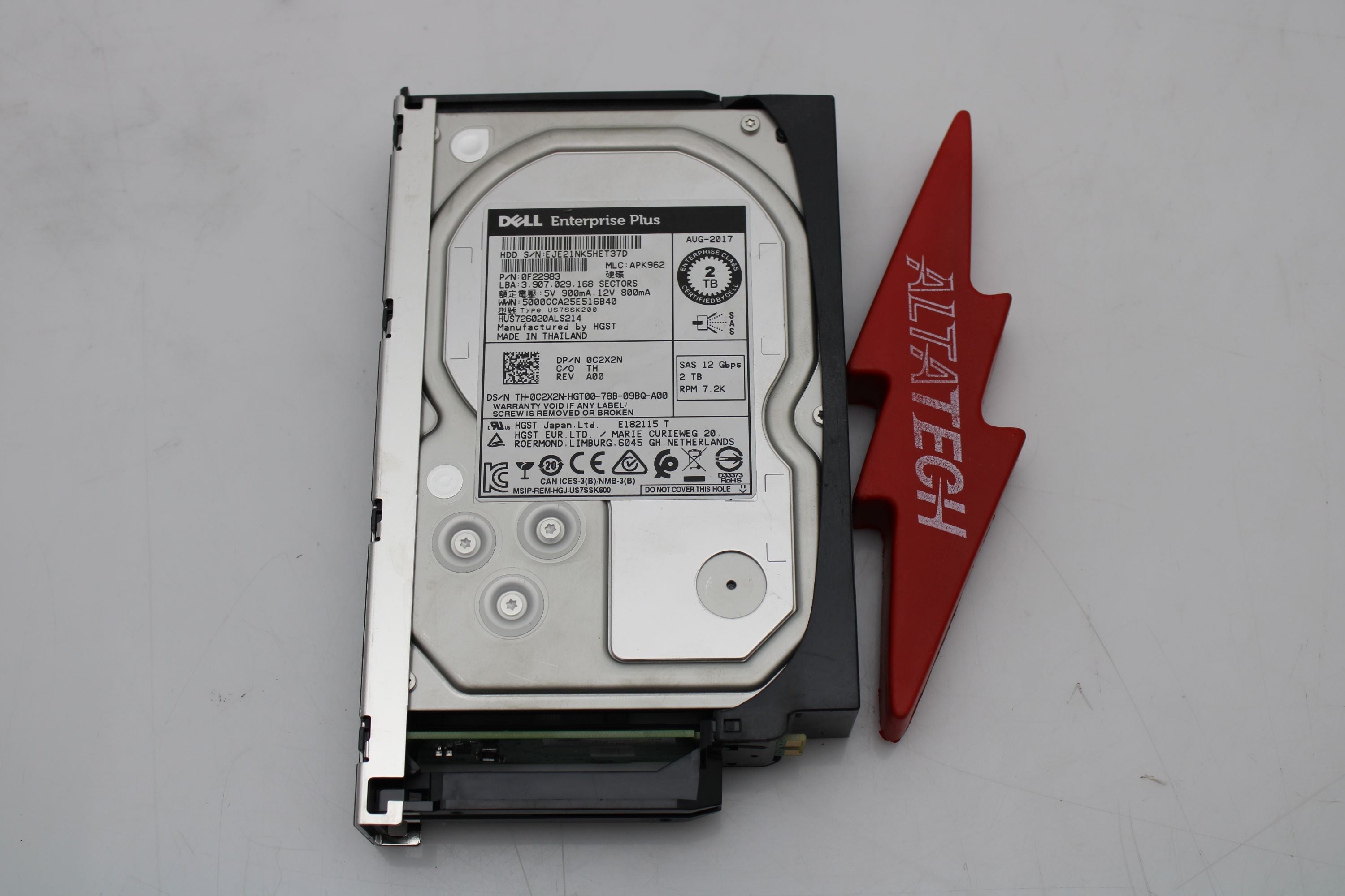 Dell C2X2N-EQL 2TB 7.2K SAS 3.5 12G E+ HUS726020ALS214 / 0F22983